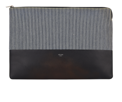 Celine Striped Clutch, front view